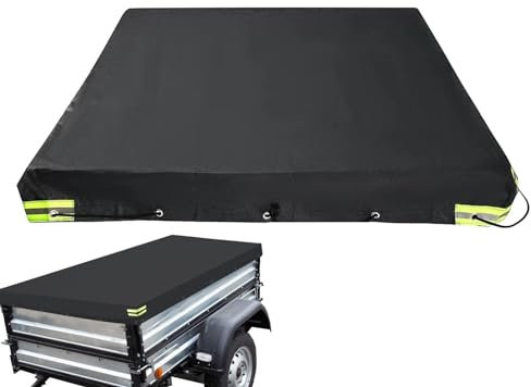Zubehors Anhängerplane - 420D Oxford UV-beständige Dicke Anti-UV-Oberseite | Winddichte Flache Anhängerplane für Fahrzeuge, Autos, Transportanhänger