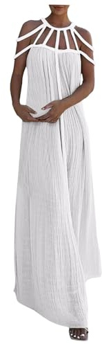 Beauut Ballkleid Sommerkleid Lang Damen Strickkleider Damen Summer Abendkleider Gold WeißTöNe Brautkleid Maxi Langarm Kleid Midi Kleider Curvy Kleider Festlich Kleid Mit Schlitz Lang Cocktailkleid