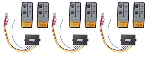 Qoekacy 3 Set 12V 24V 2.4G 50M Telecomando Universale Gru Verricello senza Auto con Gamma di Distanza di Combinato Gemello