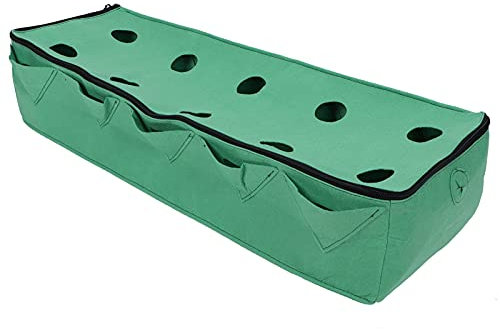 Walfront Grünpflanzen-Wachstumstasche, Rechteckige Pflanzen-Wachstumstasche, Gemüse-Pflanztasche, Filz-Pflanzbehälter, 96 X 38 X 25 cm, für Obst, Blumen, Gemüse