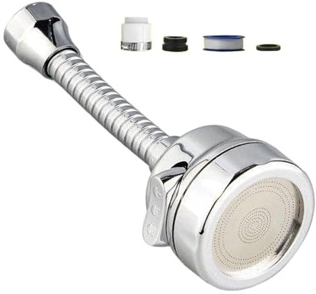 Extensor de grifo, aireador de grifo de cocina - Cabezal giratorio para lavabo de 360 grados - 3 modos, boquilla antisalpicaduras para fregadero de cocina y baño