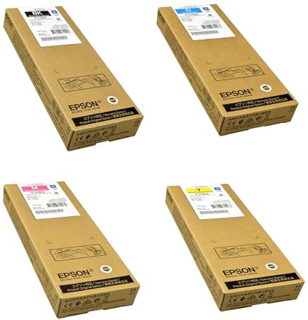 Epson Original T11D140 (T11D1) schwarz XL 69,9ml + T11D2, T11D3, T11D4 Cyan, Magenta, gelb, Farbe XL 397ml Tintenpatronen, für Workforce-Pro WF-C5390, Workforce-Pro WF-C5390DW, WF-C5890