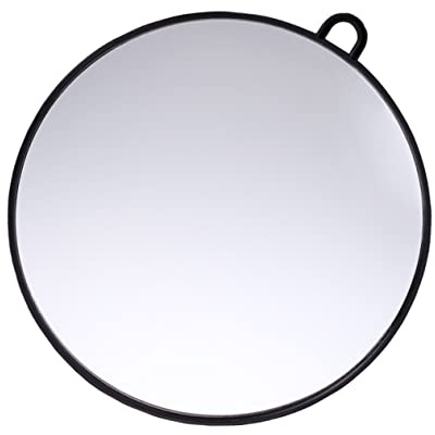 IMIKEYA Runder Badezimmerspiegel mit Schlaufe, Hängespiegel für Zuhause | Modernes Design für Dekoration, Abs Glas, Leicht Aufzuhängen, Geeignet für Heimstudio und Wandmontage
