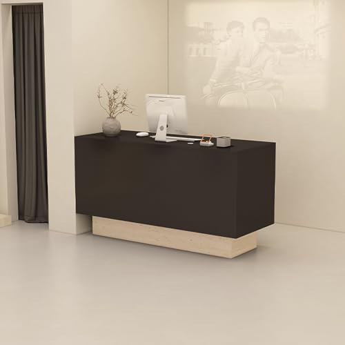 Empfangstheke,Bürotheke,Modern Rezeptionstheke,Schlicht und modern,Dickes Brett,geeignet for Damenbekleidungsgeschäfte,Kassen,Bekleidungsgeschäfte und andere Szenen (Montage erforderlich)(J,100cm)
