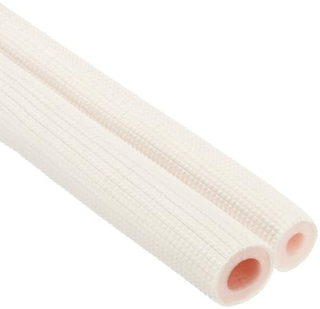PATIKIL Pipe Insulation Foam Tube, Heat Preservation Insulated Foam Tubing for 3/8, 5/8 O.D. Mini Split Copper Line Set Water Pipes,9.84Ft,White/Pink