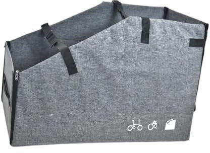 Fenteer Sac de Rangement pour Vélo Pliable, Organisateur de Coffre de Voiture, Sac pour Siège Arrière, Gris