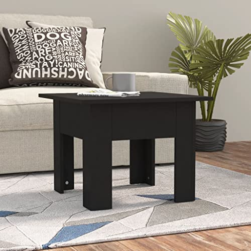 BOWEKAM Home & Garden-Coffee Table Black 55x55x42 cm Engineered Wood-Furniture Choice