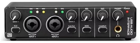 Suoumwa Interface de Carte Son Filaire et de Convertisseur D'Annonces Filaire de Qualité Studio pour L'Enregistrement de Podcast et Le Streaming de Guitare Électrique