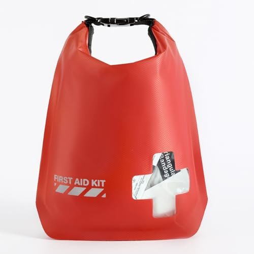 IDRYBAG Ooutdoor First Aid KOutdoor first aid waterproof bag,Mini Travel Pharmacy 48 Pieces, Emergency waterproof bag for Outdoor, Home, Workplace, Camping,Hiking, river tracing, Motorcycle