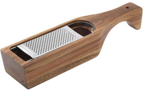 Stakee Rallador De Queso Parmesano De Acero Inoxidable con Recipiente Extraíble Y Asa, Ideal para Queso, Verduras, Rebanador Y Triturador De Alimentos.
