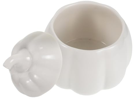 PRETYZOOM Tazón De Sopa De Cerámica Con Forma De Calabaza Y Tapa, Olla Para Sopa De Halloween, Olla De Cerámica Para Estofado, Tarro De Almacenamiento Con Forma De Calabaza, Tazón De