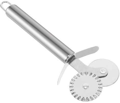 Hoement Tagliapizza Doppia Acciaio Inossidabile Utensile Professionale per Pizza e Pasta Rotella Tagliapasta con Lame Girevoli per Taglio Preciso Adatto per Pizze Pancake e