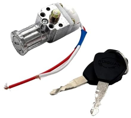 Interruttore Accensione Moto Lucchetto universale caricabatteria con 2 chiavi per moto bici elettrica scooter