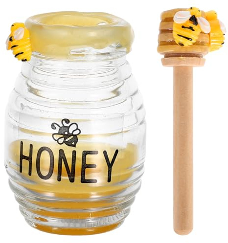 SUPVOX Honeybee Decor Mini Honey Pot Set for Tiered Tray Kitchen Display | Charming bee-themed accent for farmhouse style spaces, parties and seasonal displays with a compact decorative design
