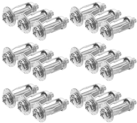 SOESFOUFU 20 Piezas de Pernos de Expansión en Aluminio M4x20 Tuercas de Pétalo para Anclajes de Pared Hueca, Tornillos Remachables para Placa de Matrícula, Uso en Paneles y Revestimientos