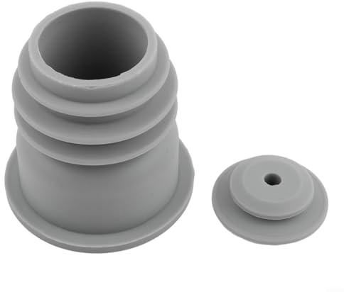 SMZhomeone Silicone Drain Pipe Seal Deodorant Cover for Washing Machine Sink Mop Pool Gray Large Medium Small Sizes Home Plumbing Solution(M)