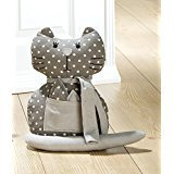 GILDE Textil Türstopper Katze sitzend grau-Taupe gepunktet Höhe 29cm