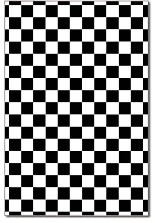 banjado Glas Magnettafel (40 x 60cm) - Magnetwand Glas - Magnetpinnwand als Memoboard - Pinnwand Magnettafel Küche, Büro, Kinderzimmer - Karo Schwarz