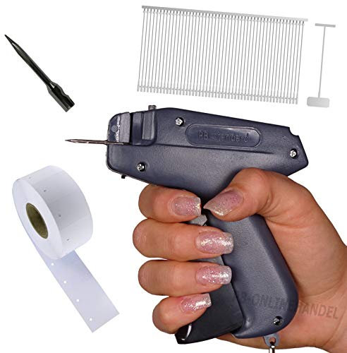 Etikettierpistole PB Standard [Set 3] | Etikettiergerät mit 1.000 Heftfäden nach Wahl + 1.000 Kartonetiketten + 1 Ersatznadel Mark 1 Standard Tag Gun (40mm)