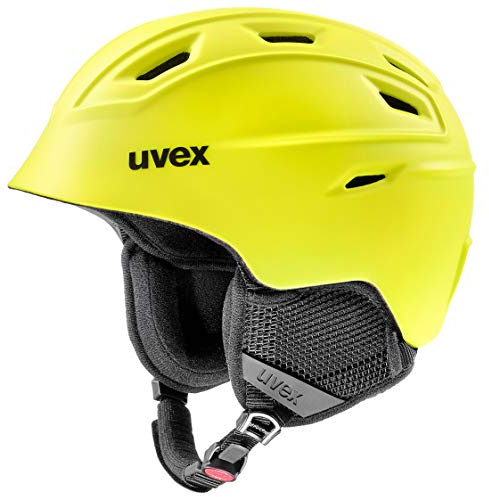 uvex Fierce - Leichter Skihelm für Damen und Herren - individuelle Größenanpassung - wechselbare Innenausstattung - Yellow matt - 51-55 cm