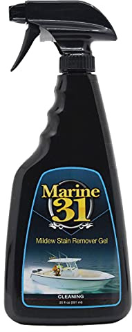 Marine 31 Mildew Stain Remover Gel | Thick Gel Formula for Marine, Boat, Home & Patio | Removes Mildew & Stains from Bathrooms & Showers | Effective Cleaner | M31-375 | 20oz