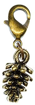 Miniblings pin charm de cône de pin cônes de pin Bronze - Bijoux Fashion main argenté plaqué I Pendentifs - breloque pendentif - pendentif pour bracelet