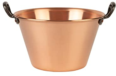 Cuisine Romefort | Pentola per marmellata in rame, diametro 26 cm, capacità 4 litri, manici in ghisa, tradizionale pentola in rame dalla Francia per cucinare marmellata