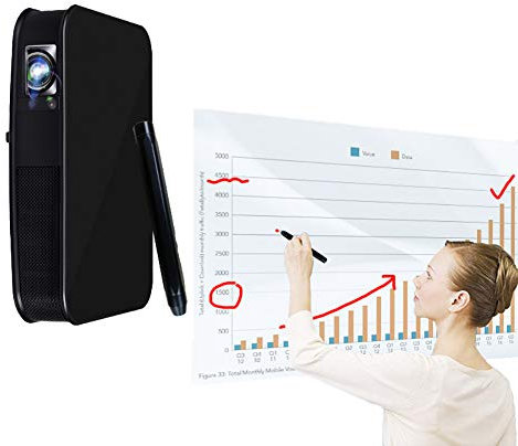ZXCVASDF High-Definition Smart Touch WiFi proyector 4K 3D Ayuda 1080P, 3000 lúmenes, 300 Tamaño de proyección, Compatible con USB LAN HDMI AUD, Educación Infantil, Oficina de Negocios