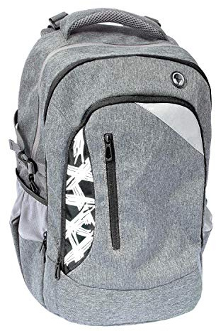 Eberhard Faber 577624 - Schulrucksack Teenager grau-schwarz, X-Style, 30 Liter Volumen