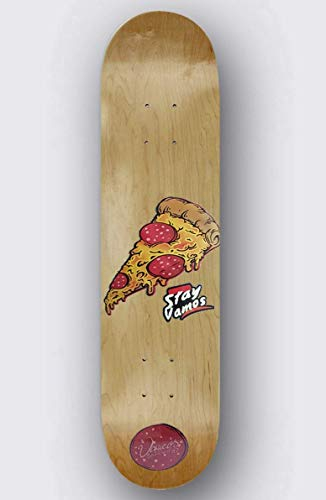 Vamos Skateboards | Skateboard Deck | Natural Pizza Design | 7 Ply Canadian Maple | mit Griptape & Sticker (8,00)