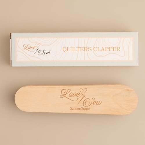 Love Sew Quilter Clapper – obehandlat trä skräddare klappare multifunktionellt syverktyg för plattning av tyger och punktpressning – 20 x 5 cm x 3,8 cm