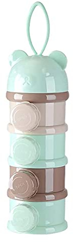BSTCAR 4 Schicht Milch Pulver Spender, Milchpulver Aufbewahrung mit Griff Neu Säuglingsnahrung Kasten, Tragbare Milchkasten Milchpulverspender Milchpulver Portionierer Baby