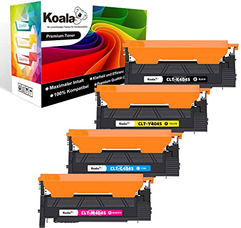 Koala CLT-P404C Tonerkartusche Ersatz für Samsung C480W C480FW C430W Toner | CLT-K404S CLT-C404S CLT-M404S CLT-Y404S P404C Toner für Xpress SL C430 C430W C480 C480W C480FW C480FN Toner Series (4er-Pack)