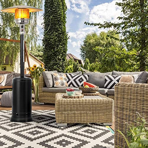 Chauffage de terrasse, chauffage à gaz extérieur, chauffage sur pied de 87 pouces 40000 BTU, poêle de chauffage pour parasol pour jardin domestique commercial, gaz liquéfié little surprise