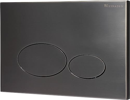 Saqu Oval Betätigungsplatte für Geberit UP320 Grau - WC Spülkasten Drückerplatte