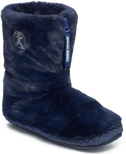 Bedroom Athletics Womens Marilyn Classic Faux Fur Slipper Boot Soft Warm Zip Fastening Memory Foam Durable Machine Washable Peacoat Navy UK9/UK10