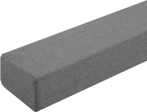 DEVINK Bettraumfüllung Für Individual/Doble/King,Sofa -Kissen -Unterstützung Der Personalisierten Größe,Kopfkissenkissen, Sofa -Armlehnen Mit Abdeckung(180x15x15cm,Gray)