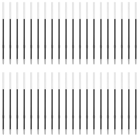 KYLOS 40 Pièces Recharge de Stylo Rétractables, 0,7mm Stylo À Bille Remplaçable Recharges, Remplacement Recharges, Recharge Stylo Bille, Recharges de Stylo à Bille Gel, Cartouche Stylo Bille