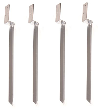 Aqbau® Golvankare golvhylsor markankare set 4 stycken för gunga lekhus stål galvaniserat silver