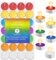 28 pezzi Candele Tealight Lumini Piccole Rotonde Candele Multicolore Profumate Candela Colorate per Decor Nozze Compleanno Rituali Cerimonie Festival Festa Natale Halloween