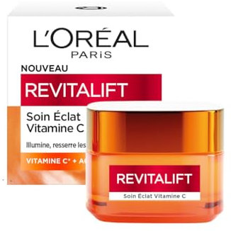 L'Oréal Paris - Soin Éclat Vitamine C - Crème Jour - Illumine la Peau, Resserre les Pores, Atténue les ridules - Enrichie en Vitamine C et Acide Salicylique - Revitalift Clinical - Contenance : 50ml