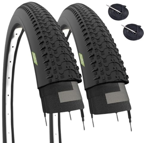 2 COPERTONI PNEUMATICI 27.5 x 2.10 (54-584) + 2 CAMERE D’ARIA CON VALVOLA FRANCESE BICI MTB GOMMA STRADALE BICI UOMO OFF-ROAD STERRATO TREKKING