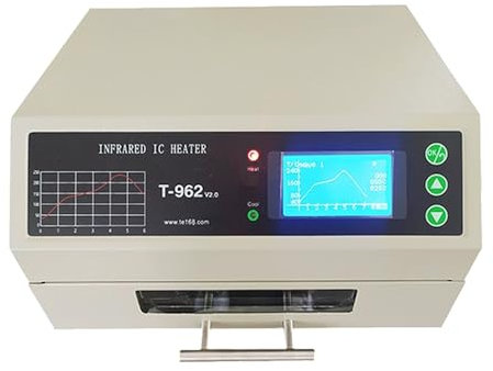 VNATWGOO Four De Refusion Professionnel, Station De Soudage par Refusion Infrarouge 800 W, Chauffage De Soudage PCB, Four De Refusion Infrarouge Automatique, Outil De Soudage,220V