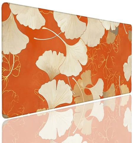 Tappetino per Mouse da Gaming, Tappetino Mouse Pad XXL Grande, Mousepad con Impermeabile e Antiscivolo, Lavabile Sottomano Copri Scrivania Ufficio, Tappetini Tappeto Mouse Mat 1400x800x4mm Autunno (6)