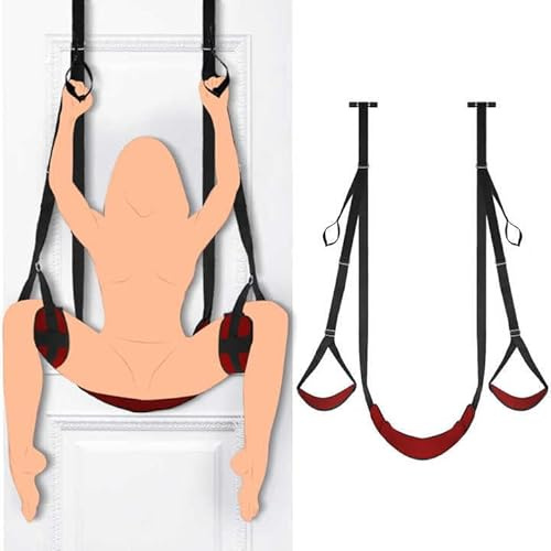 SAHOOSAFETY Columpio del amor Columpio sexual Set de bondage Columpio sexual for parejas Columpio del amor for el Juguetes sexuales for hombres y mujeres(Rot)