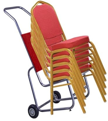 Chariot de chaise empilable pour banquet et événement, peut contenir 15 chaises pour un transport et un rangement faciles