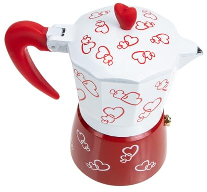 Aluminum Mocha Pot 150ml Red Portable Easy Clean Home Office