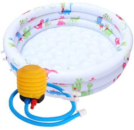 FONDOTIN Piscine Gonflable Garçon Fille Sécurisée avec Pompe Légère pour Jeux Extérieurs