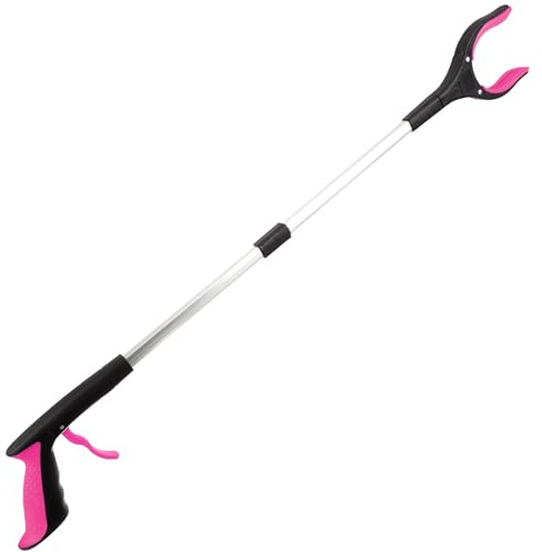 TOKIDNY Recogedor de Basura Plegable Portátil Pinza de Agarre Durable para Recoger Desechos Herramienta Ligera y Compacta de 40 CM para Uso Doméstico y Limpieza Ambiental Color Morado
