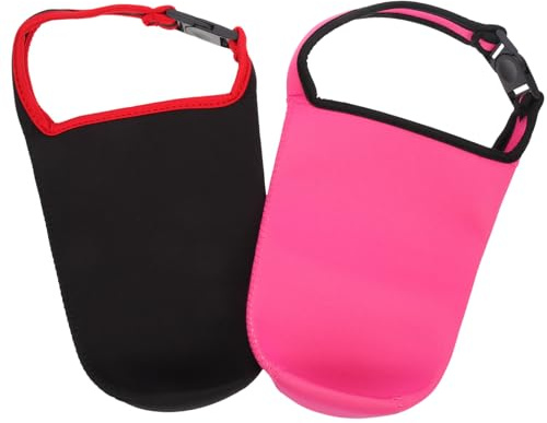 Tofficu 2 Fundas Portabotellas de Neopreno 30oz, Fundas Antiescaldaduras y Antideslizantes para Vasos, Portavasos Reutilizables con Correa Compacta para Transporte Seguro en Coche